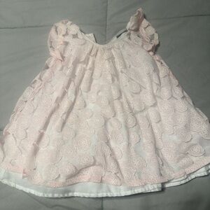 Tahari light pink lace baby girl dress